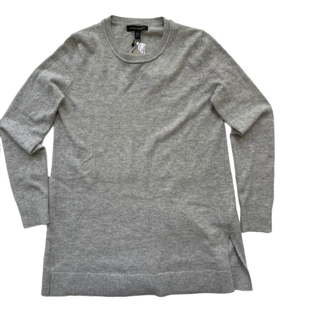 Banana Republic Cashmere Blend Tunic Gray Sweater - Picture 3 of 10